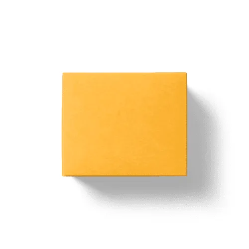 Yellow Paper Gift Box Mockup