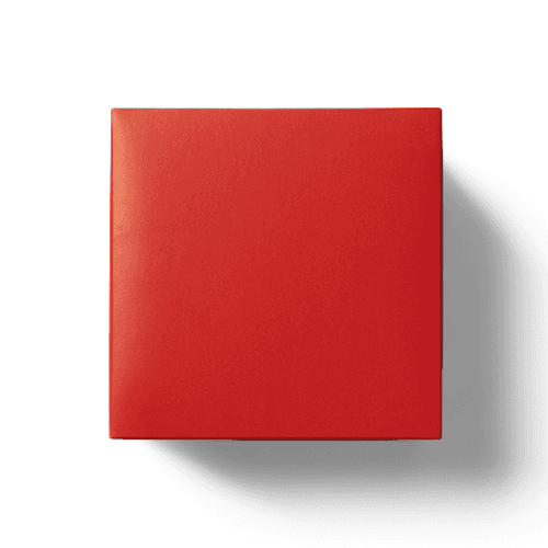 Red Paper Gift Box Mockup