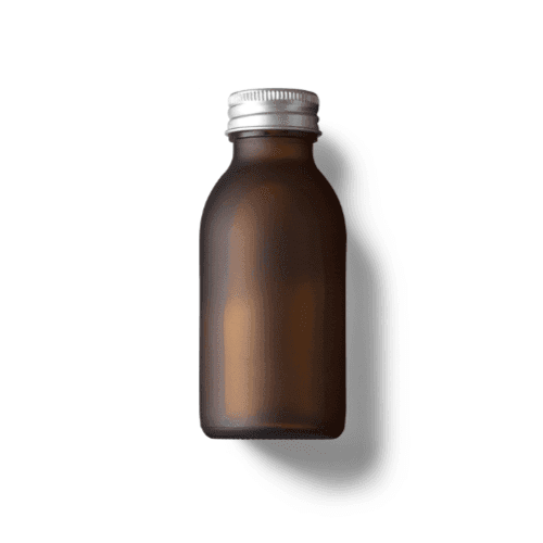Frosted Amber Bottle Mockup