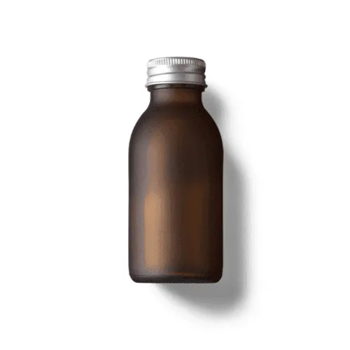 Frosted Amber Bottle Mockup