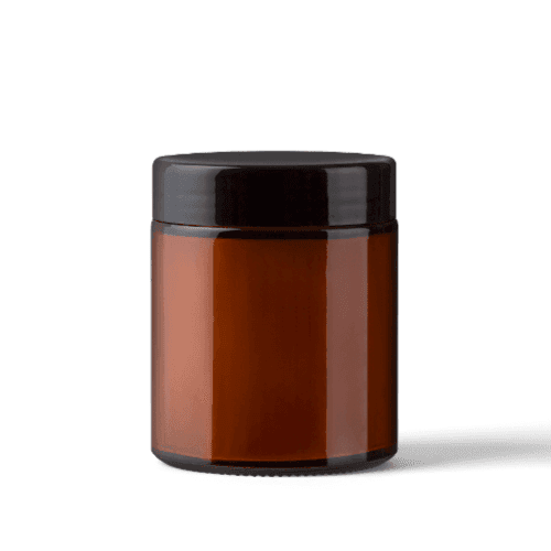 Front Amber Glass Jar Mockup