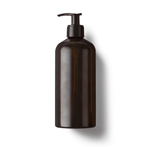 Amber Glass Pump Bottle Mockup (500 ml)