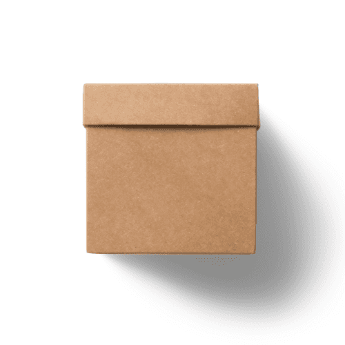 Paper Gift Box Mockup Side View