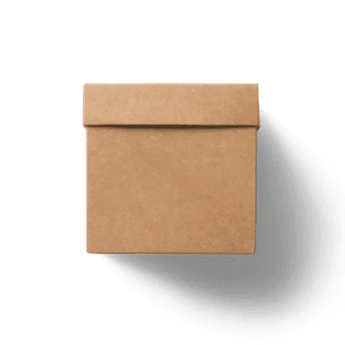 Paper Gift Box Mockup Side View