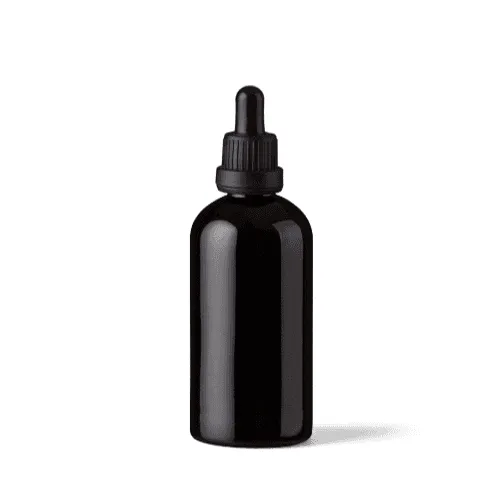 Black Dropper Bottle Mockup