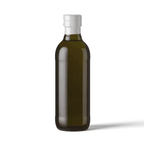 White Cap Olive Oil Bottle Mockup
