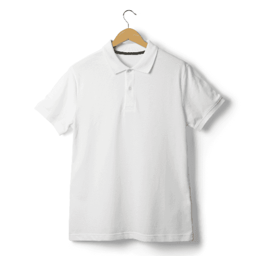 White Hanging Polo T-shirt Mockup