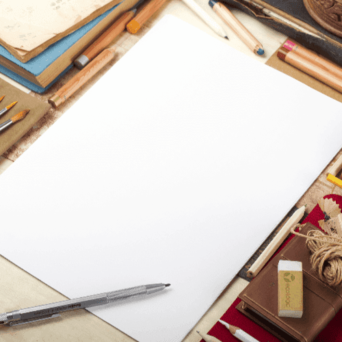 Painting Sketch Paper Mockup Scene