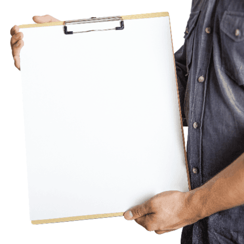 Clipboard With Paper Mockup