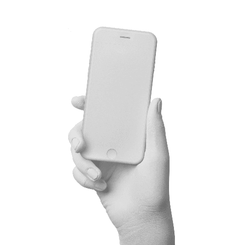 Painted Hand Holding Phone