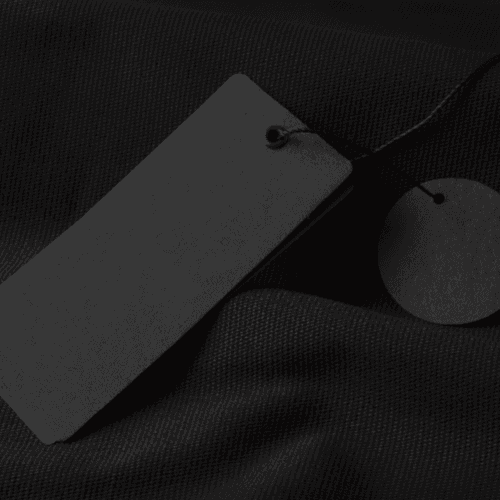 Black Label Tag Mockup