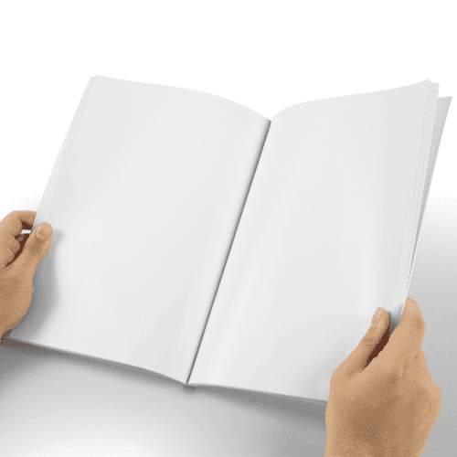 Hand Holding Magazine Mockup