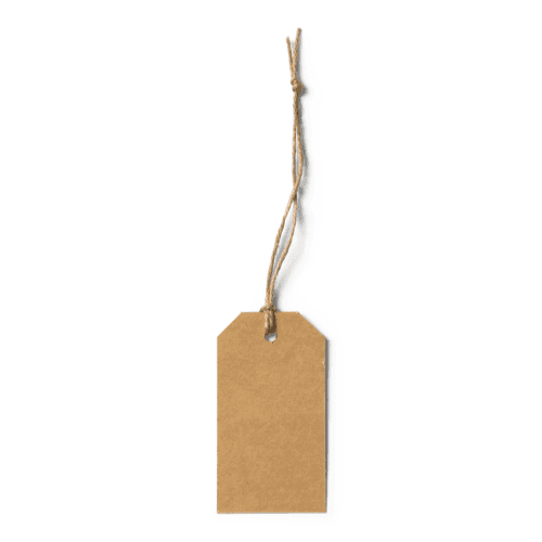 Drawstring Kraft Luggage Label Tag Mockup