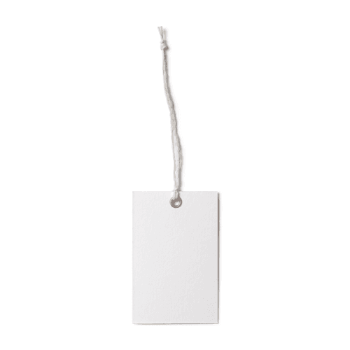 White Rectangle Label Tag Mockup
