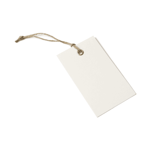 Beige Rectangle  Label Tag Mockup