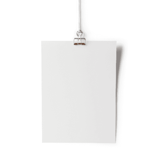 Paper clips and A4 paper