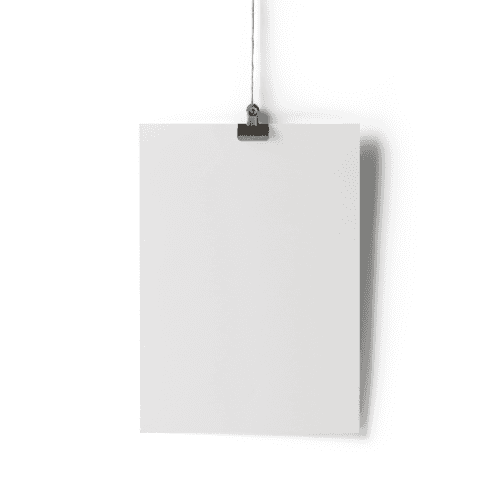 Front paper clips and A4 paper