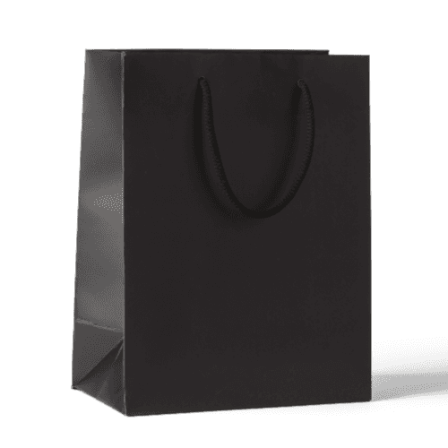 Black Paper Shopping Bag Mockup