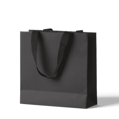 Black Paper Bag Mockup