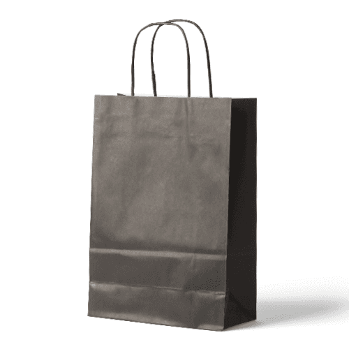 Black Paper Bag Mockup Right View