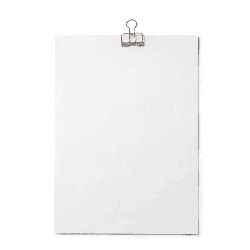 A4 paper with front clips Mockup