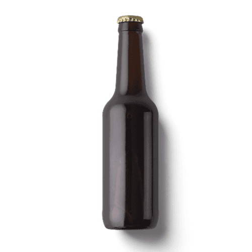 Top Amber Glass Beer Bottle Mockup