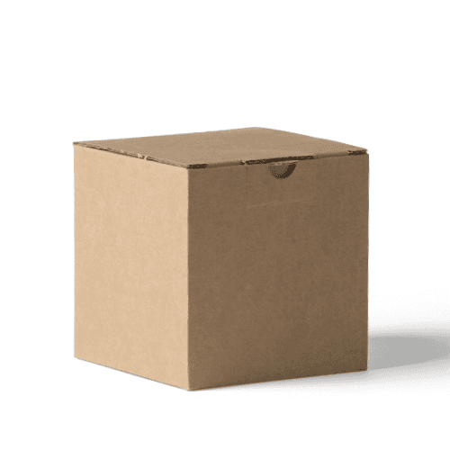 Square Kraft Product Box Mockup