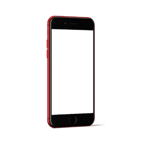 iPhone 8 Red Mockup Right View