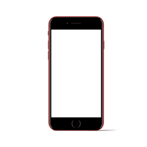 iPhone 8 Red Mockup Front View