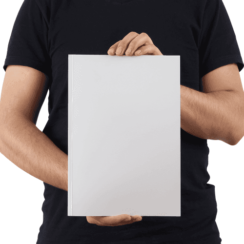 Model Holding Magazine Mockup (Vertical)