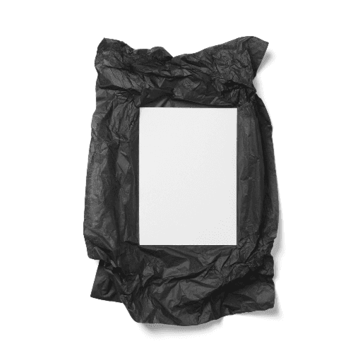 Black Wrinkled Tissue Flyer Mockup