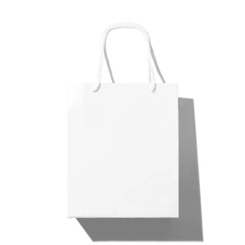 White Paper Shopping Bag Mockup