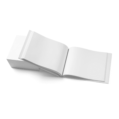 Perspective Open Hardcover Catalog Mockup (11x8,5 in)