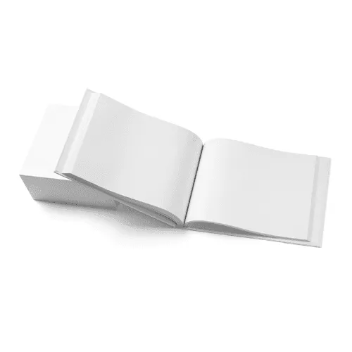 Perspective Open Hardcover Catalog Mockup (11x8,5 in)