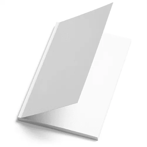 Perspective Half Open Hardcover Book Mockup (5.25x8 in)