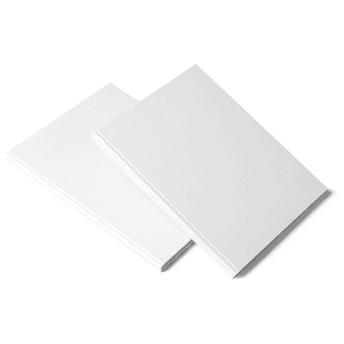 Perspective Close Hardcover Book Mockup (8x10 in)