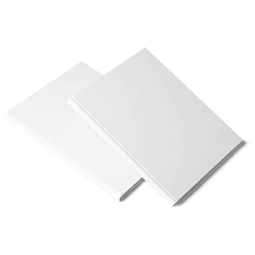 Perspective Close Hardcover Book Mockup (8x10 in)