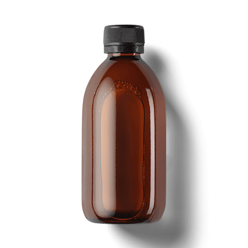 Amber Glass Bottle Mockup