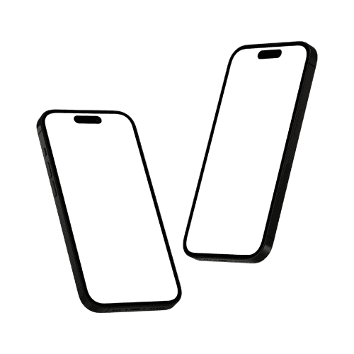 Double iPhone 14 Pro Space Black Mockup