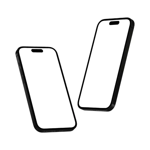 Double iPhone 14 Pro Space Black Mockup