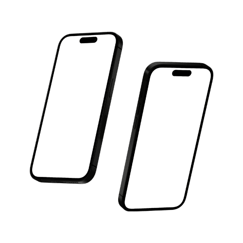 Two iPhone 14 Pro Space Black Mockup