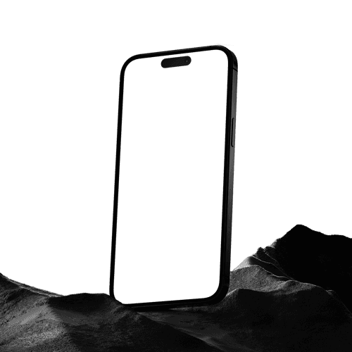iPhone 14 Pro Max Mockup With Rock Prop