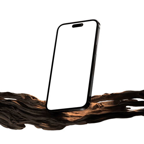 iPhone Mockup With An Abstract Prop