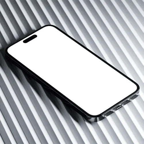 iPhone 14 Mockup On Abstract Background