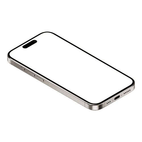 iPhone 15 Pro Isometric Left Mockup