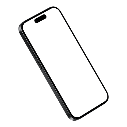 iPhone 15 Pro Black Titanium Mockup Left from Above
