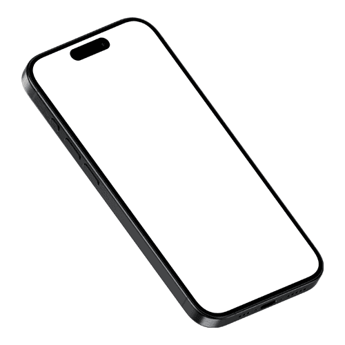 iPhone 15 Pro Black Titanium Mockup Left from Below