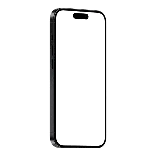 iPhone 15 Pro Black Titanium Mockup Portrait Left