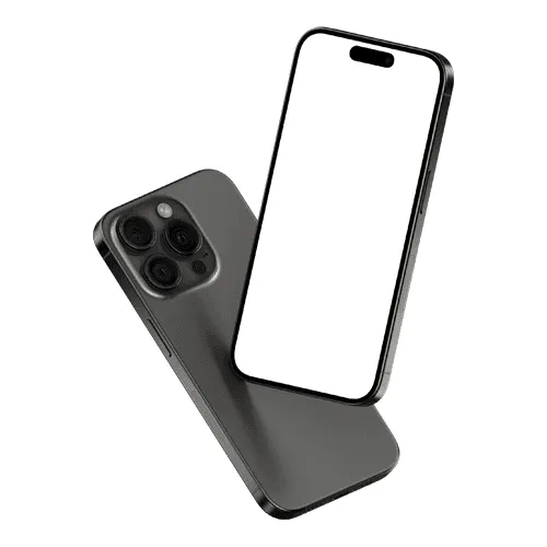 iPhone 15 Pro Black Titanium Mockup