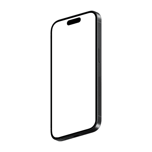 iPhone 15 Pro Black Titanium Mockup Low-Angle Right
